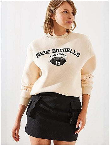 Sweat-shirt imprimé rochelle en polaire triple fil mbhs lucci