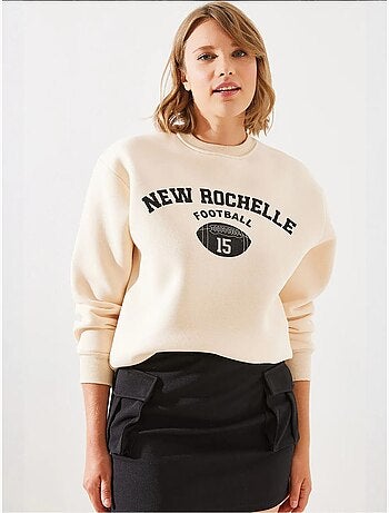 Sweat-shirt imprimé rochelle en polaire triple fil mbhs lucci