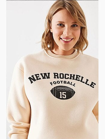 Sweat-shirt imprimé rochelle en polaire triple fil mbhs lucci