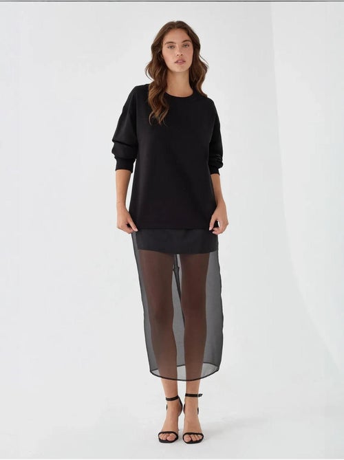 Sweat-shirt noir hiccup - Kiabi