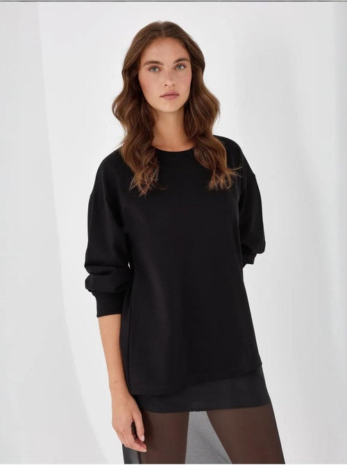 Sweat-shirt noir hiccup - Kiabi