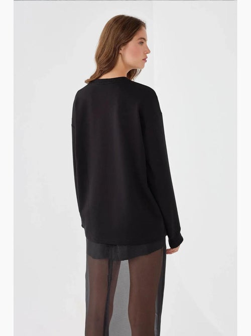 Sweat-shirt noir hiccup - Kiabi