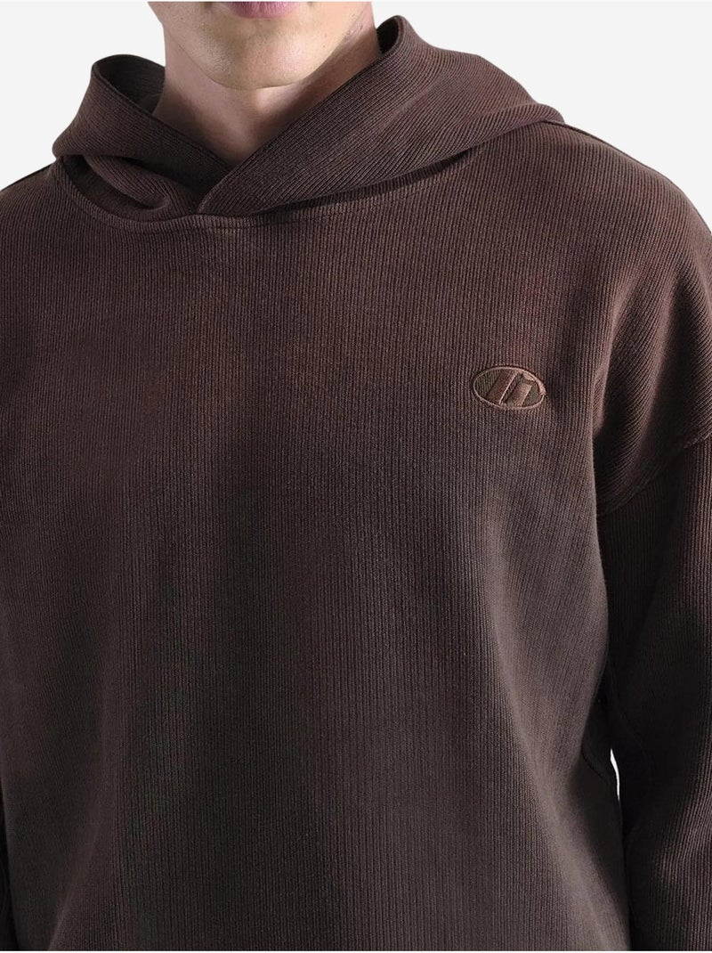 Sweat-shirt oversize à capuche giesto Marron chocolat - Kiabi