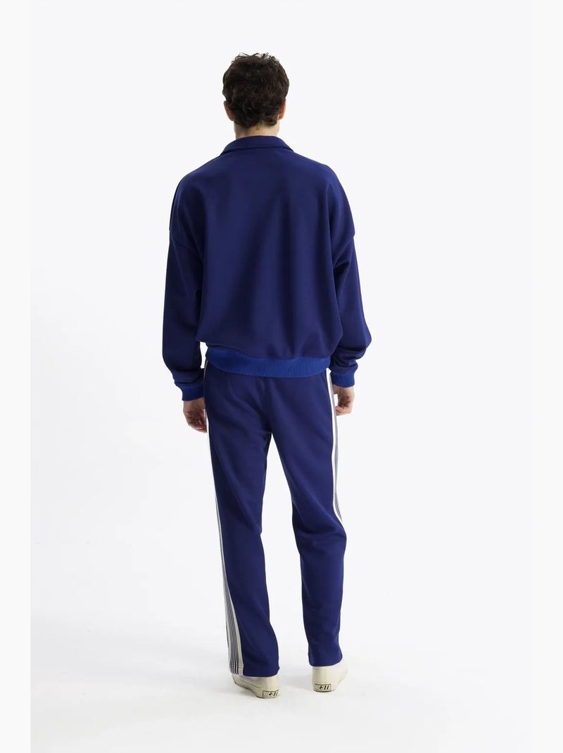 Sweat-shirt oversize à col rond et détail cravate giesto Bleu électrique - Kiabi
