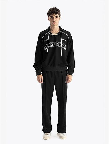 Sweat-shirt oversize à col rond et détail cravate giesto