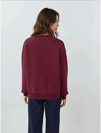 Sweat-shirt ras du cou brodé hiccup