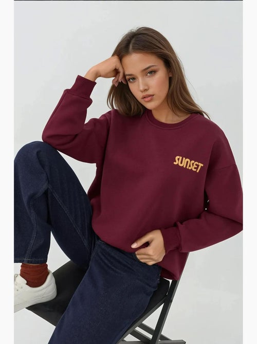 Sweat-shirt ras du cou brodé hiccup - Kiabi Sweat-shirt ras du cou brodé hiccup - Kiabi