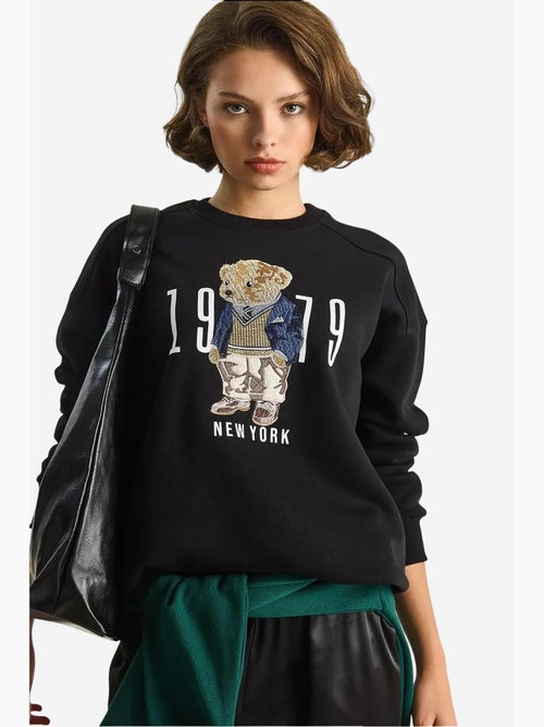 Sweat-shirt ras du cou imprimé coupe décontractée lucci - Kiabi Sweat-shirt ras du cou imprimé coupe décontractée lucci - Kiabi