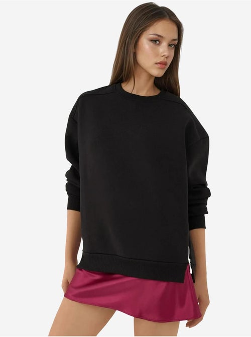 Sweat-shirt tricoté texturé à col ras du cou avec fermeture éclair hiccup - Kiabi Sweat-shirt tricoté texturé à col ras du cou avec fermeture éclair hiccup - Kiabi