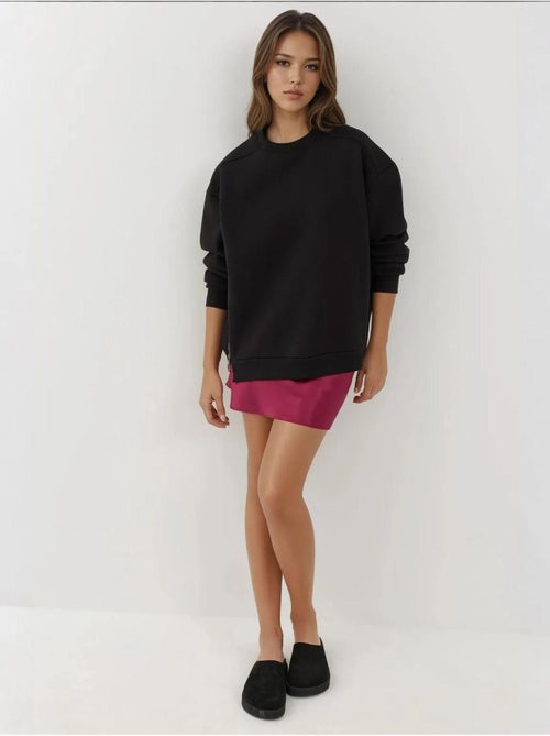 Sweat-shirt tricoté texturé à col ras du cou avec fermeture éclair hiccup - Kiabi Sweat-shirt tricoté texturé à col ras du cou avec fermeture éclair hiccup - Kiabi