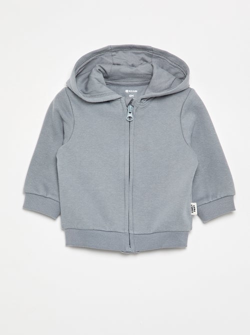 Sweat-shirt zippé à capuche - Kiabi