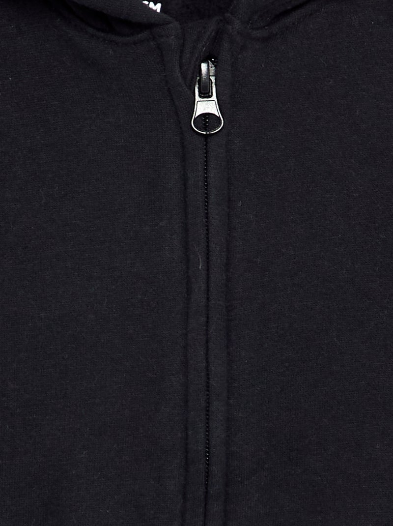 Sweat-shirt zippé à capuche Noir - Kiabi