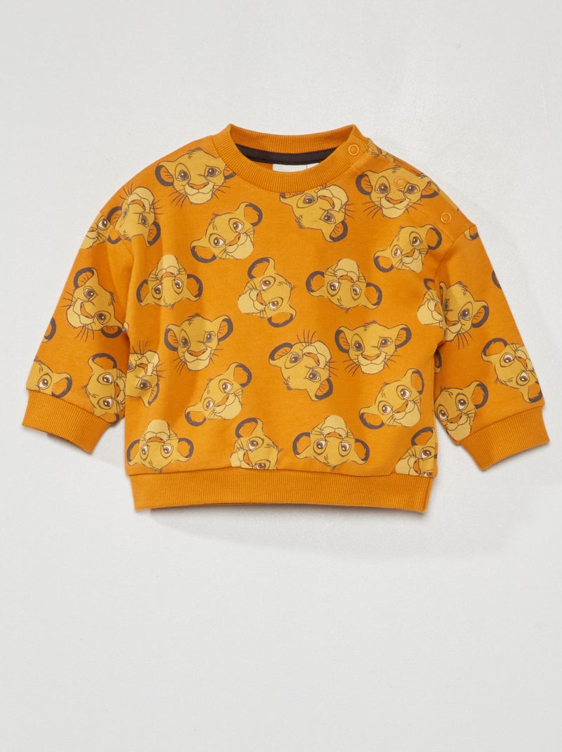 Sweat 'Simba' JAUNE - Kiabi