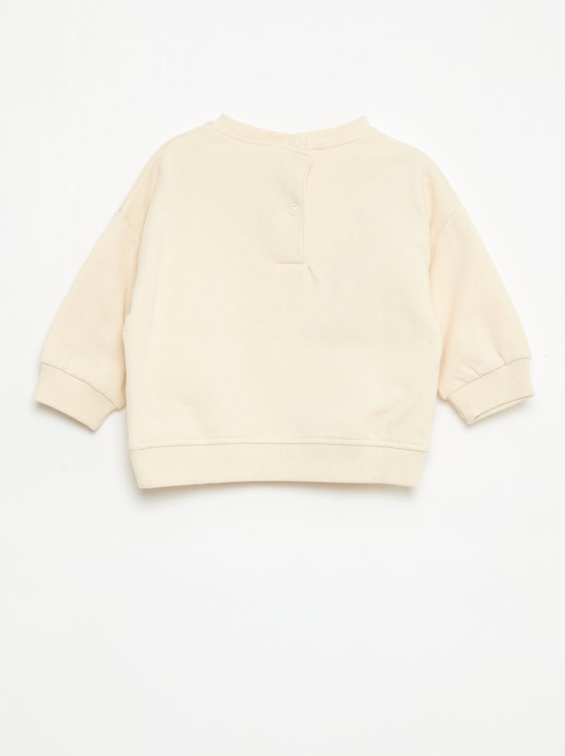 Sweat 'Snoopy' à col rond Beige - Kiabi