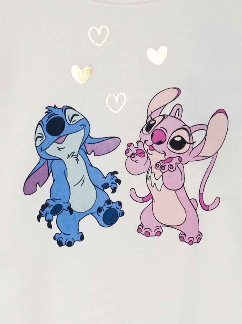 Sweat 'Stitch' avec volants aux emmanchures Blanc - Kiabi