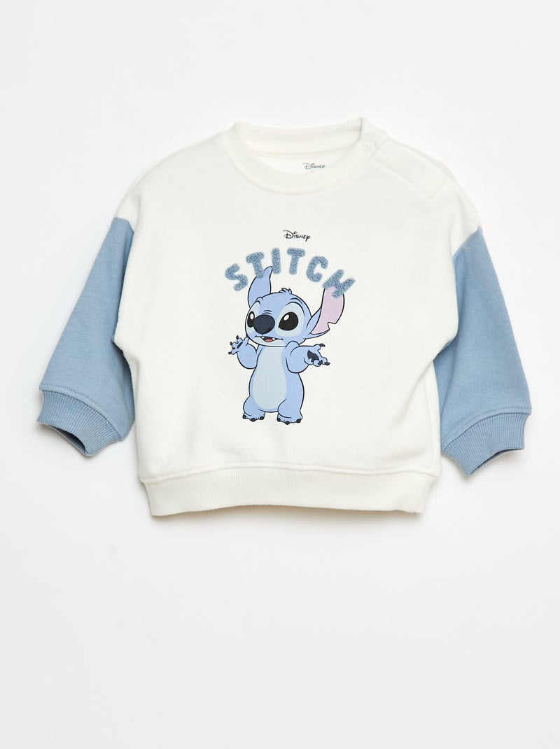 Sweat 'Stitch' 'Disney' à col rond Bleu - Kiabi