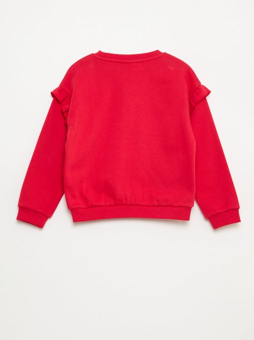 Sweat 'Stitch' 'Disney' avec volants aux manches - Kiabi