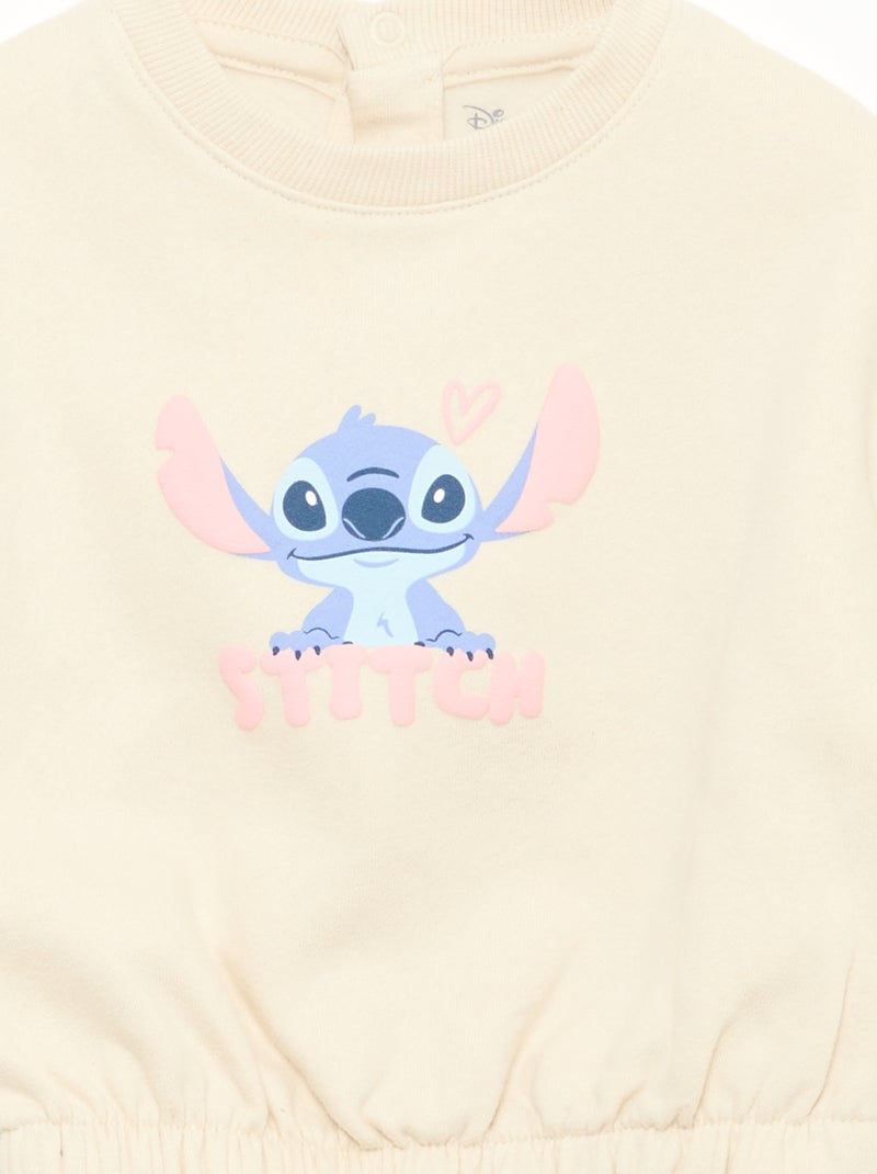Sweat 'Stitch' 'Disney' Beige - Kiabi