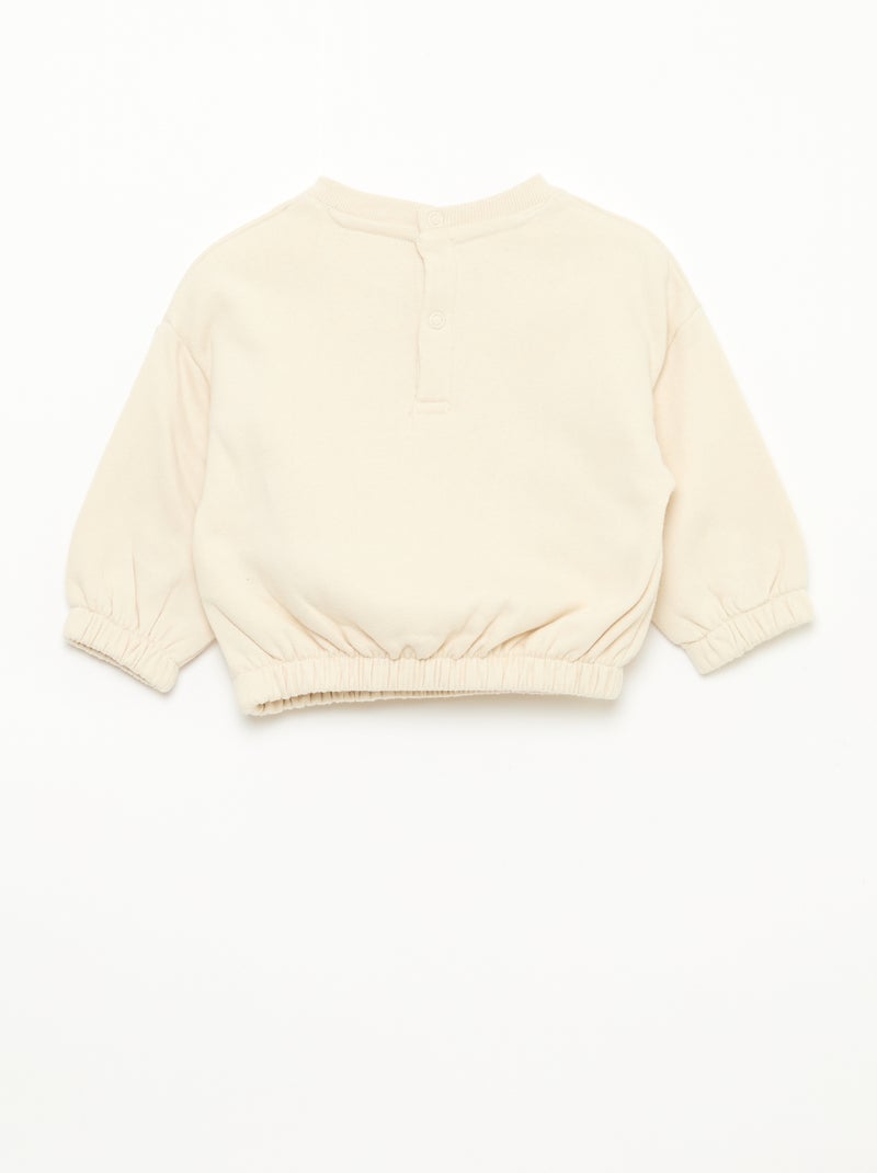 Sweat 'Stitch' 'Disney' Beige - Kiabi