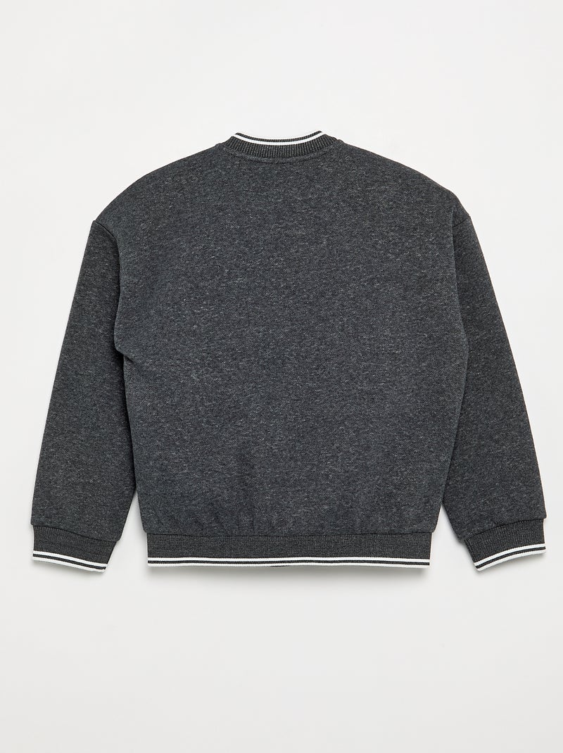 Sweat style campus - collection facile à enfiler Gris - Kiabi