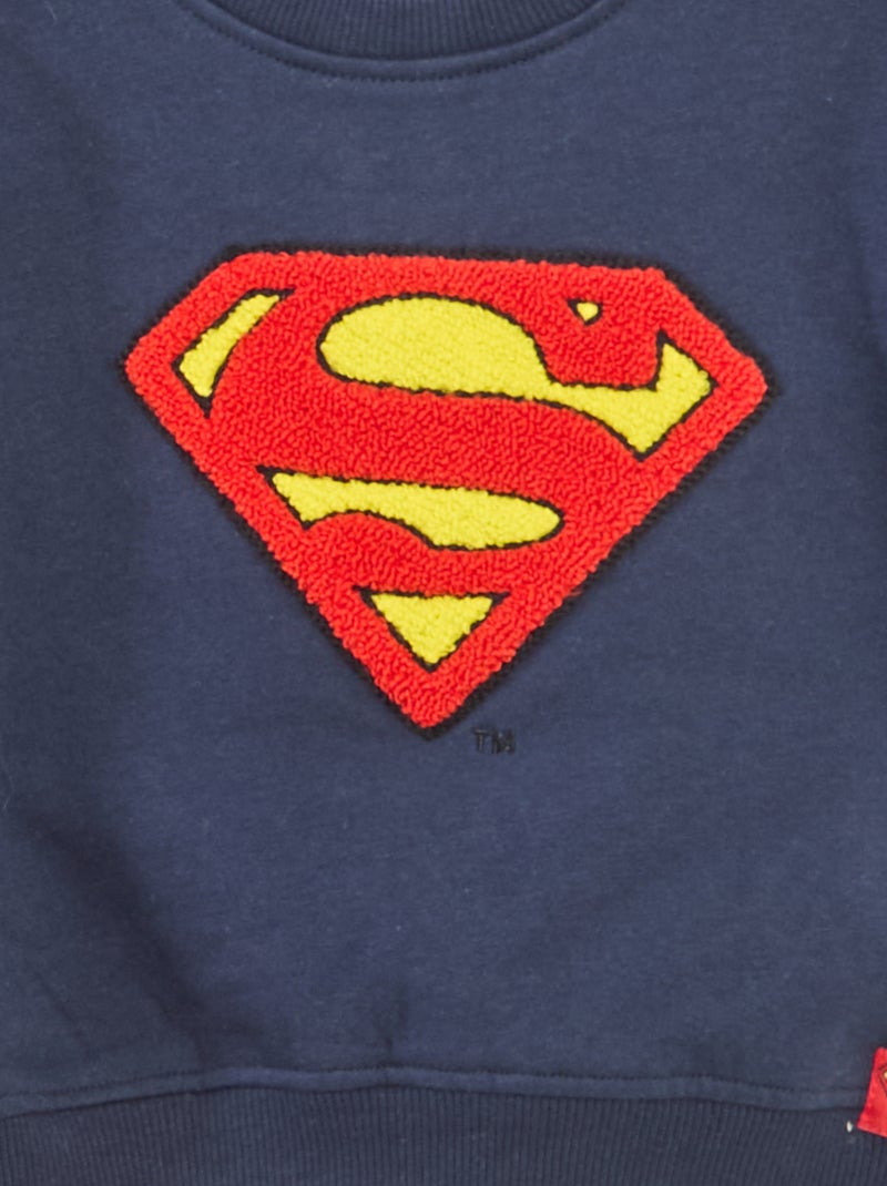 Sweat 'Superman' 'DC Comics' à col rond Bleu - Kiabi