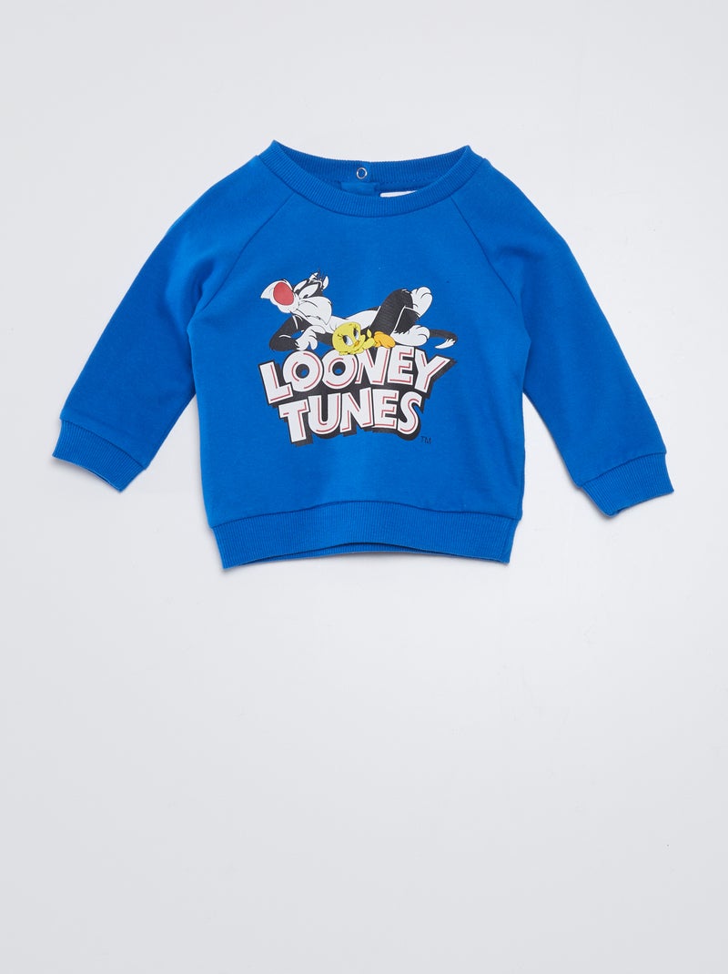 Sweat 'Sylvestre et Titi' 'Looney tunes' Bleu - Kiabi
