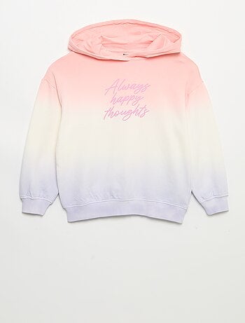 Sweat tie and dye à capuche et à manches longues