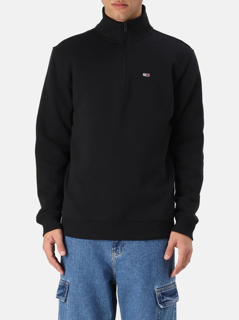 Sweat Tommy jeans col montant Noir - Kiabi