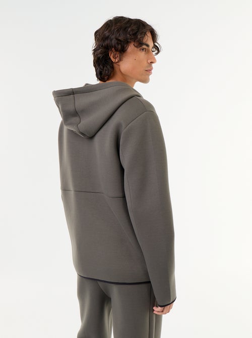 Sweat type néoprène à capuche - Kiabi