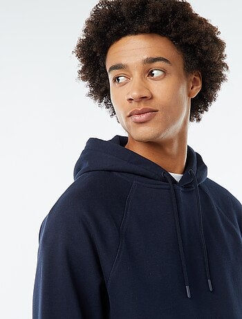 Sweat uni à capuche avec poches zippées