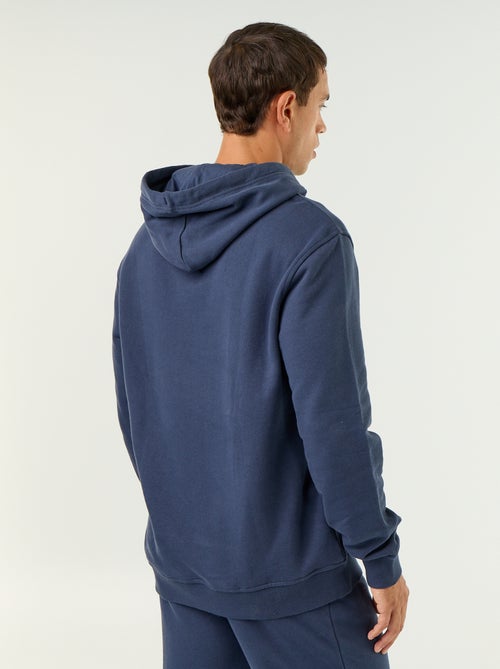 Sweat uni à capuche - Kiabi