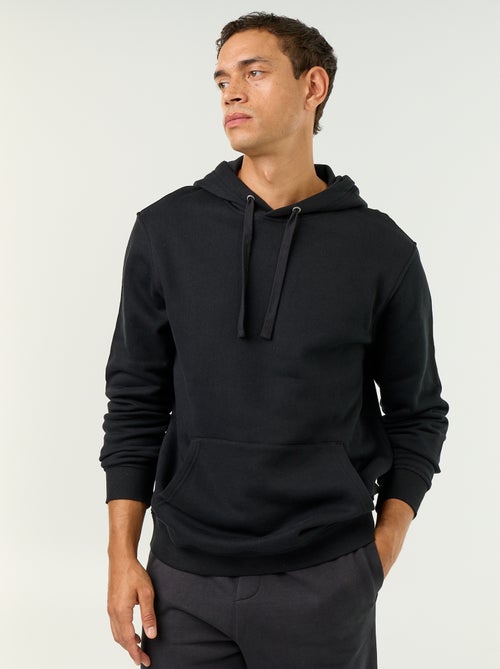 Sweat uni à capuche - Kiabi