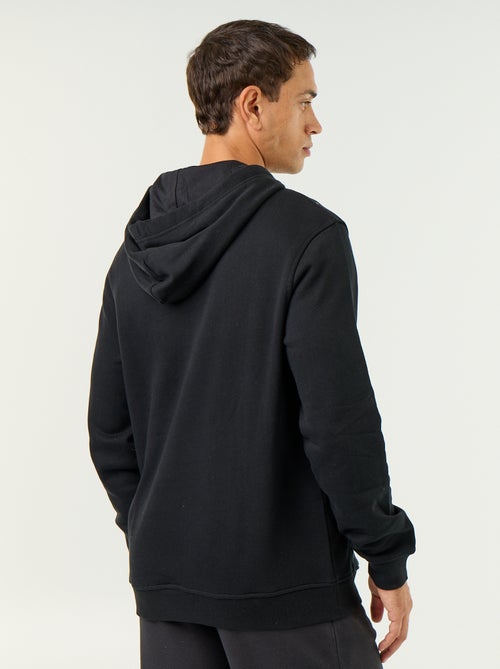 Sweat uni à capuche - Kiabi