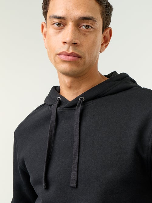 Sweat uni à capuche - Kiabi