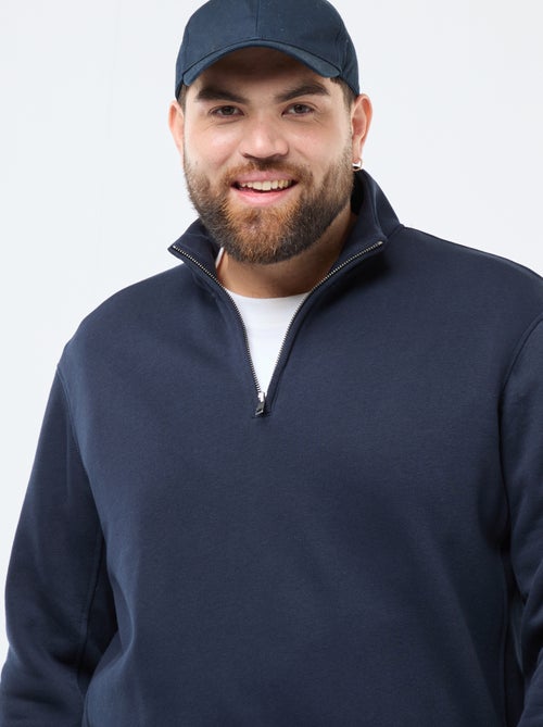 Sweat uni à col camionneur - Kiabi