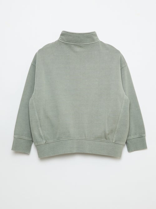 Sweat uni à col camionneur - Kiabi