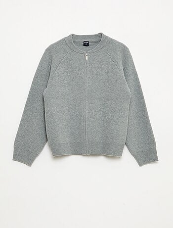 Sweat uni avec col zippée