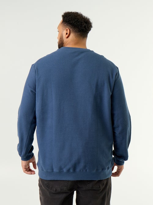 Sweat uni en maille côtelée - Kiabi Sweat uni en maille côtelée - Kiabi