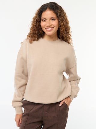 Sweat uni en molleton chaud