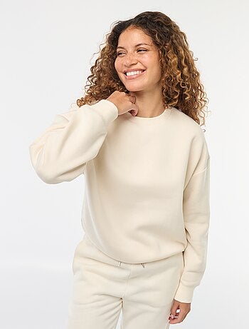 Sweat uni en molleton chaud