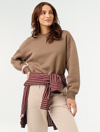 Sweat uni en molleton chaud