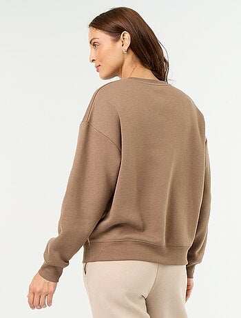 Sweat uni en molleton chaud