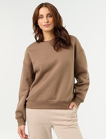 Sweat uni en molleton chaud