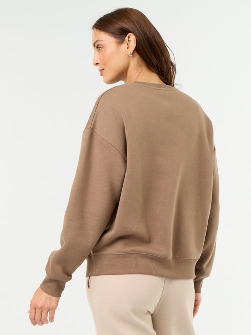 Sweat uni en molleton chaud - Kiabi Sweat uni en molleton chaud - Kiabi