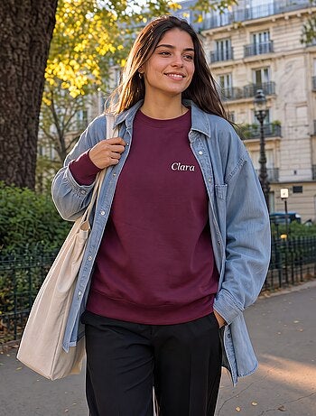 Sweat uni en molleton chaud