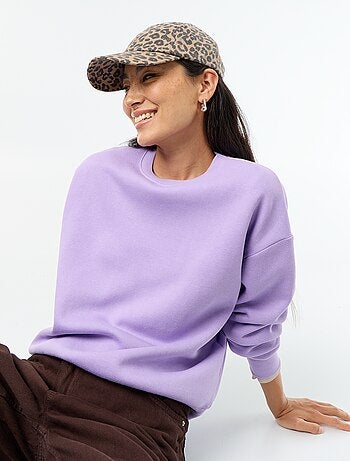 Sweat uni en molleton chaud