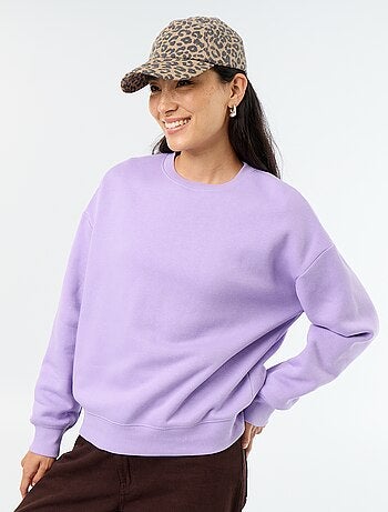 Sweat uni en molleton chaud