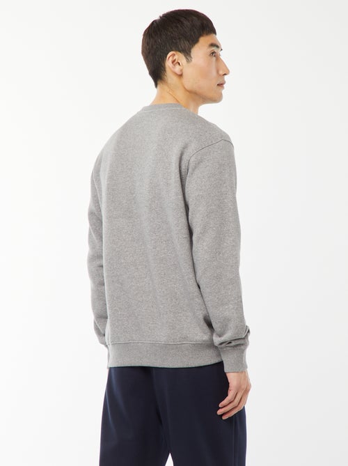 Sweat uni en molleton col rond - Kiabi