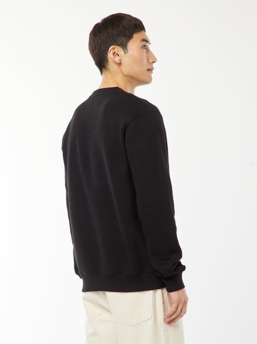 Sweat uni en molleton col rond - Kiabi