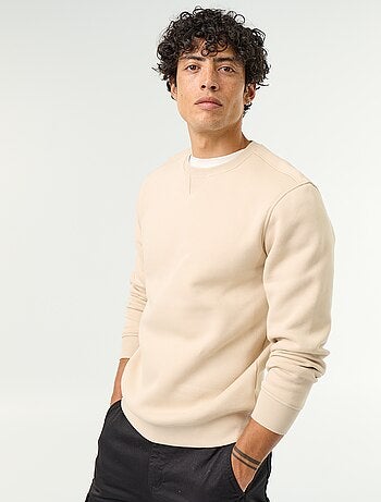 Sweat uni en molleton gratté